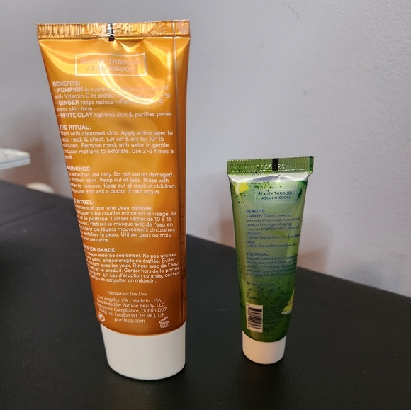 Purlisse Pumpkin+Ginger Detoxifying Charcoal Mask And Matca Green Tea+Lemon - Picture 4 of 6